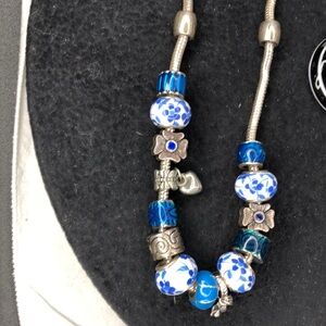 Blue Charm Necklace